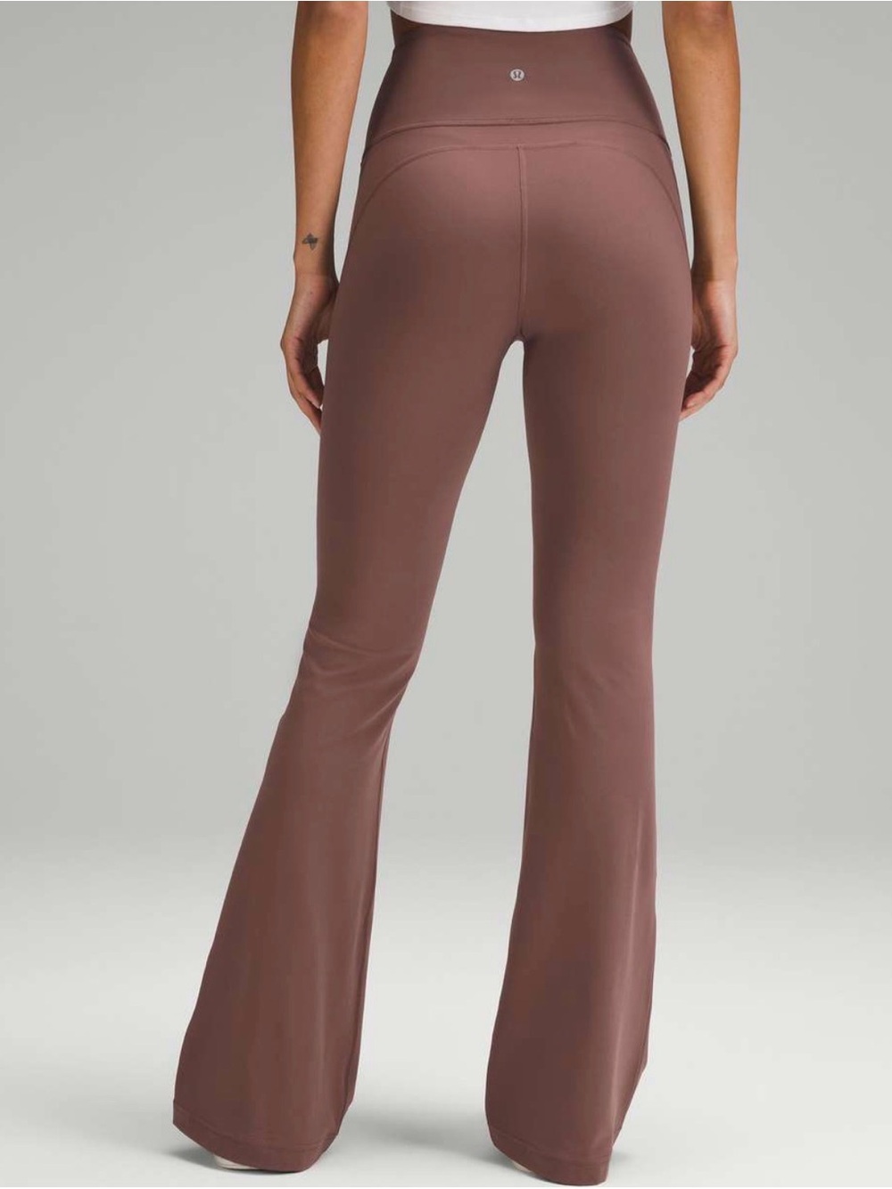 Lululemon Groove Nulu Brown High Rise Wide Flare leggings Pants in 10
